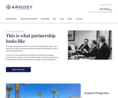 Argosyrep.com(Argosy Real Estate Partners) Screenshot