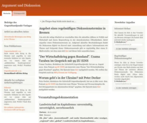 Argudiss.de(Argument und Diskussion) Screenshot