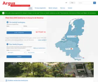 Argus-Benelux.be(Gespecialiseerd in Overdracht van handelszaken en bedrijven) Screenshot