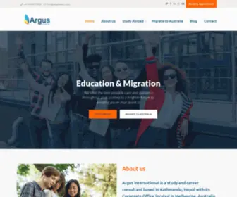 Argusedu.com(Argus International) Screenshot