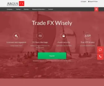Argusfx.com(Our online brokerage firm) Screenshot