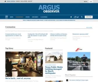 Argusobserver.com(Ontario, OR) Screenshot