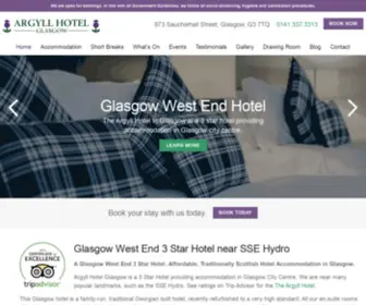 Argyllhotelglasgow.co.uk(Glasgow West End 3 Star Hotel) Screenshot