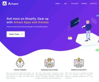 Arhamcommerce.com(Premium Shopify themes and Apps) Screenshot