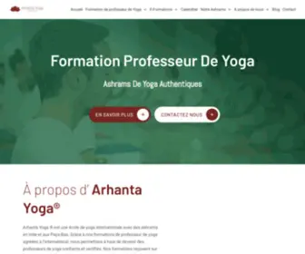 Arhantayoga.fr(Formation Professeur de Yoga) Screenshot