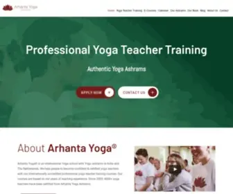 Arhantayoga.org(Yoga Teacher Training & Certification Courses) Screenshot