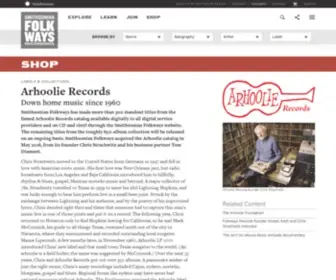 Arhoolie.com(Arhoolie Records) Screenshot