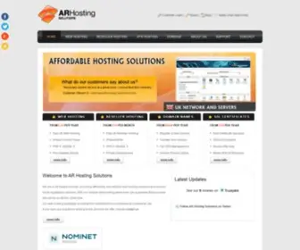 Arhoster.com(AR Hosting Solutions) Screenshot