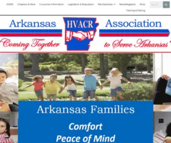 Arhvacr.org(Arkansas HVACR Association) Screenshot