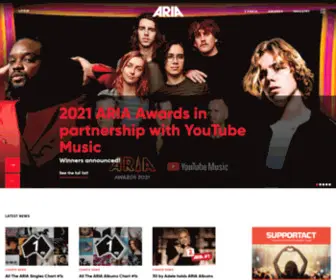 Aria.com.au(United by Music) Screenshot