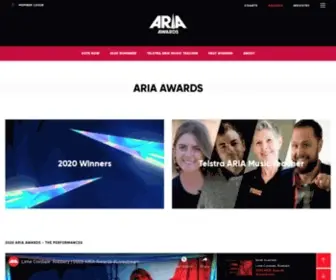Ariaawards.com.au(ARIA Awards) Screenshot