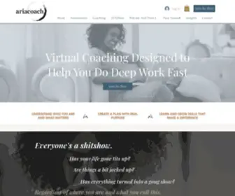 Ariacoach.com(Virtual Individual Coaching Experiences for Motivated Minds) Screenshot