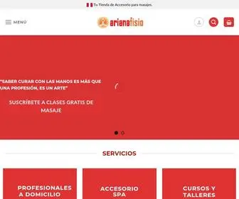 Arianafisio.com(Accesorios para masajes y Fisioterapia) Screenshot