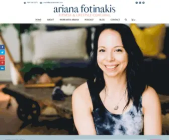 Arianafotinakis.com(Ariana Fotinakis Coaching Breathwork and Earth Medicine) Screenshot