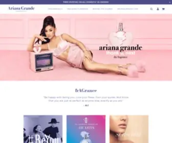 Arianagrandefragrances.com(Ariana Grande Fragrances) Screenshot