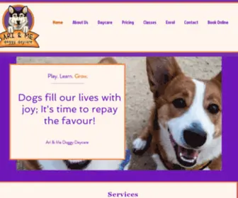 Ariandmedoggydaycare.com.au(Mysite) Screenshot