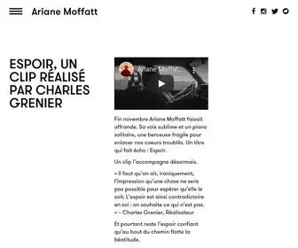 Arianemoffatt.com(Ariane Moffatt) Screenshot