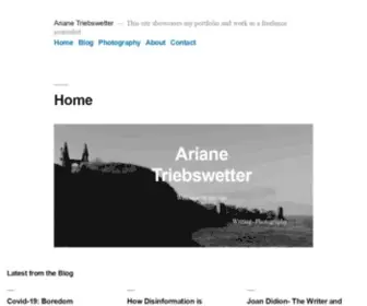 Arianetriebswetter.com(This site showcases my portfolio and work as a freelance journalist) Screenshot