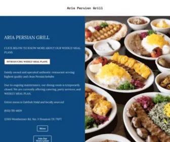 Ariapersiancafe.com(Aria Persian Grill) Screenshot