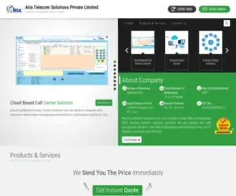 Ariasolutions.in(Aria Telecom Solutions Private Limited) Screenshot