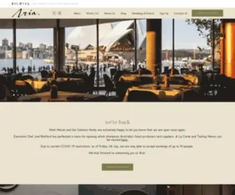 Ariasydney.com.au(Aria Restaurant) Screenshot