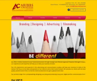 Aribbscreatives.com(Advertising agency in Assam) Screenshot