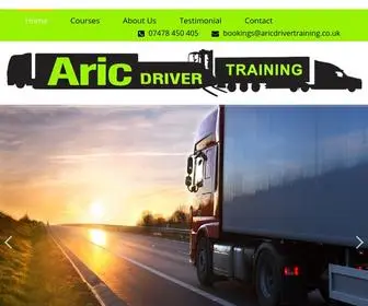 AriCDrivertraining.co.uk(ARIC DRIVER TRAINING LOW COST LGV HGV AND CPC TRAINING COURSES) Screenshot