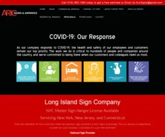 Aricsigns.com(Long Island Sign Company) Screenshot