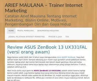 Ariefmaulana.com(Arief Maulana's Story) Screenshot