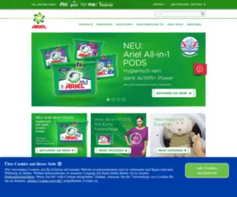 Ariel.de(Waschpulver und Reinigungsmittel) Screenshot