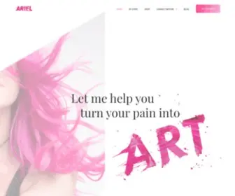Arielbloomer.com(Let's turn your pain into art) Screenshot