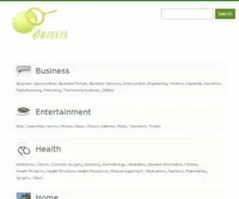 Arielis.com(Arielis, where search is found) Screenshot