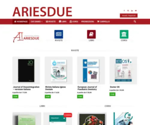 Ariesdue.it(Casa Editrice Ariesdue) Screenshot