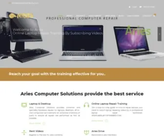 Arieslaptoptraining.com(ARIES COMPUTER SOLUTION) Screenshot