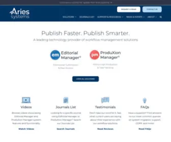 Ariessys.com(Aries Systems Corporation) Screenshot