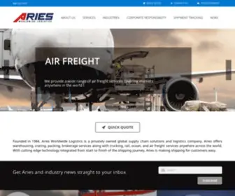 Ariesww.com(Aries Worldwide Logistics) Screenshot