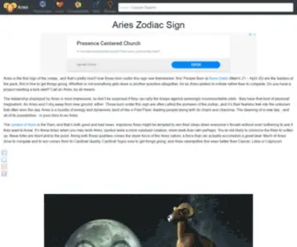 Arieszodiac.net(Aries Zodiac Sign) Screenshot