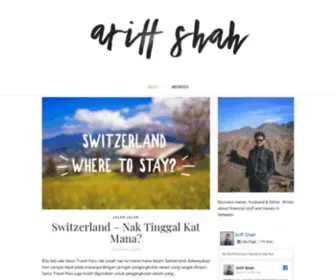 Ariffshah.com(Just another blog by Ariff Shah) Screenshot