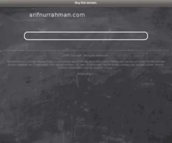 Arifnurrahman.com(Arif's Blog) Screenshot