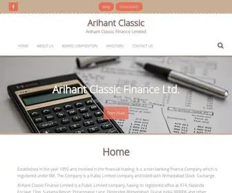 Arihantclassic.com(Arihant Classic Finance Limited) Screenshot