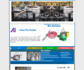 Arihantmachines.in(Wire Drawing Machine Manufacturer) Screenshot