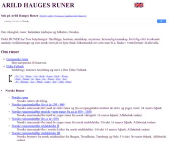 Arild-Hauge.com(Arild Hauges Runer) Screenshot