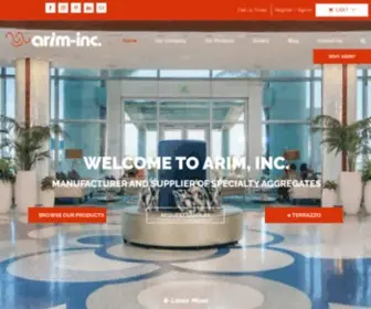 Arimstone.com(Manufacturer and supplier of specialty aggregates) Screenshot