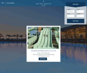 Arinabeach.gr(Arina Beach Resort in Kookini Hani Heraklion) Screenshot