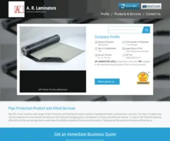 Arindustries.net(A. R. Laminators) Screenshot