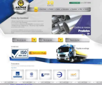 Arinox.com.br(Distribuidora de Aço Inoxidável) Screenshot