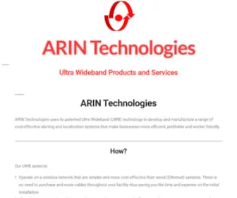 Arintech.us(UWB Collision Avoidance System & Indoor Positioning) Screenshot