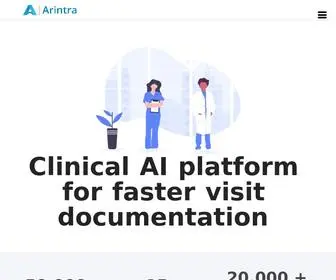 Arintra.com(AI Powered Autonomous Medical Coding) Screenshot