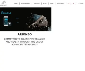 Arioneo.com(Améliorez le confort et la performance des chevaux grâce à nos technologies dédiées) Screenshot