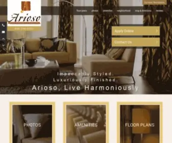 Ariosoliving.com(Arioso Apartments) Screenshot